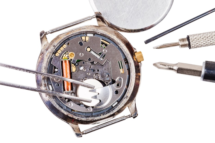 Timegrapher-Messgerät zeigt Gangwerte einer mechanischen Armbanduhr